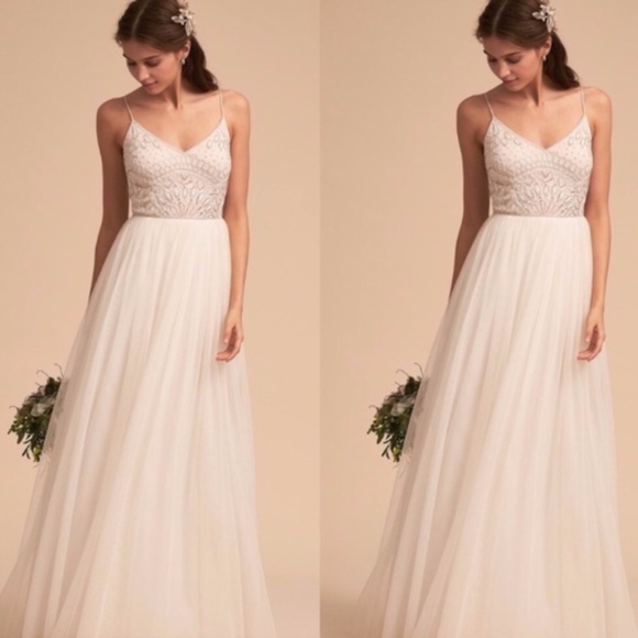 BHLDN Dresses & Skirts - BHLDN Adrianna Papell beaded Violetta dress